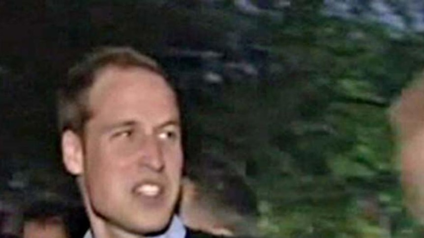 Prince William waves to fans