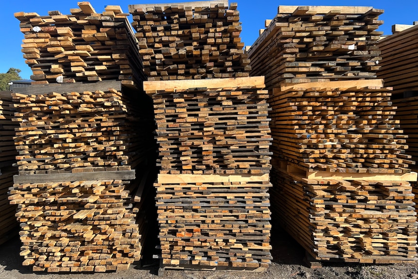 Stacks of timber