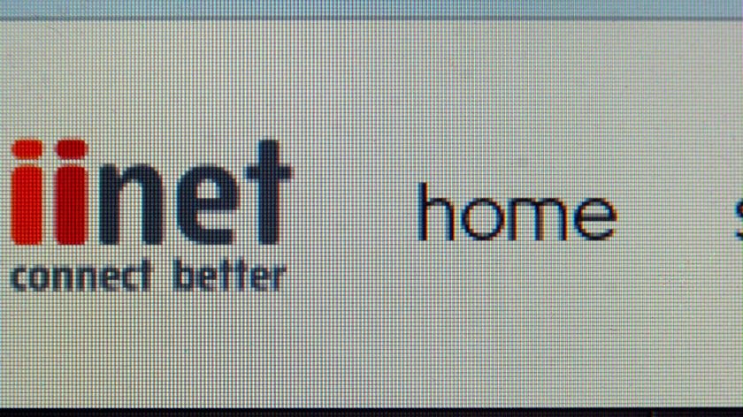 IINet logo on the company's website home page