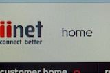 IINet logo on the company's website home page