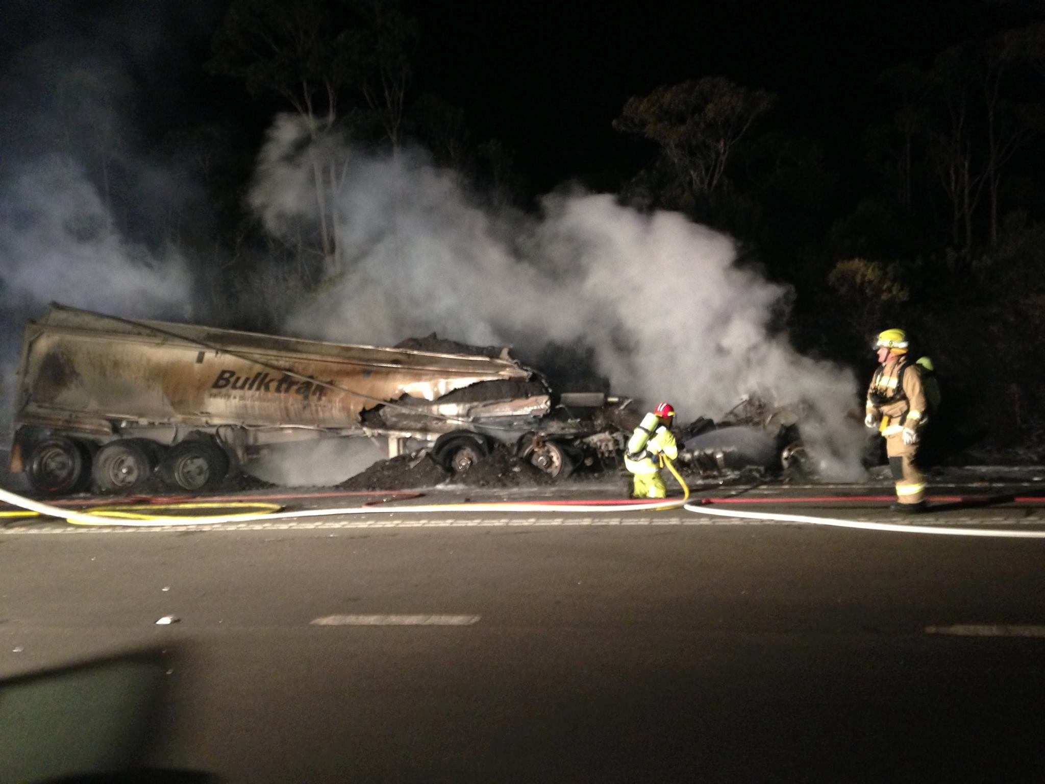 Truck fire on Appin Road is put out twice - ABC News