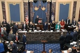 The US Senate assembles ahead of the vote.