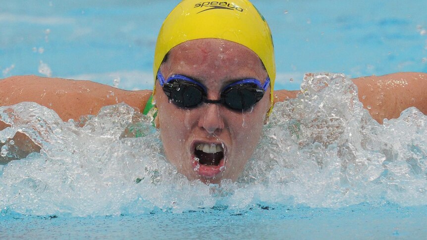 Alicia Coutts competes at the Pan Pacs
