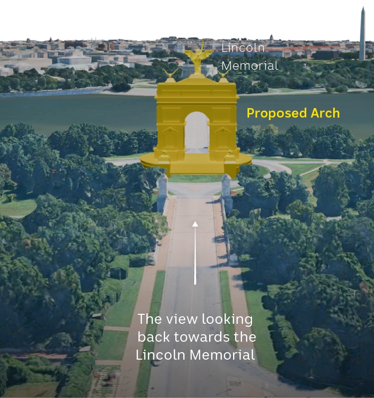 A design for the arch has been approved by US authorities