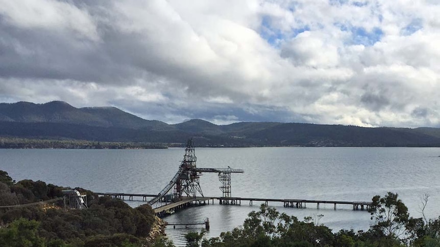 Triabunna wharf, east coast of Tasmania.