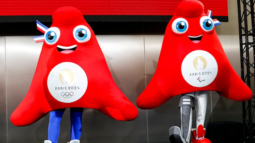Two Red Mascot characters