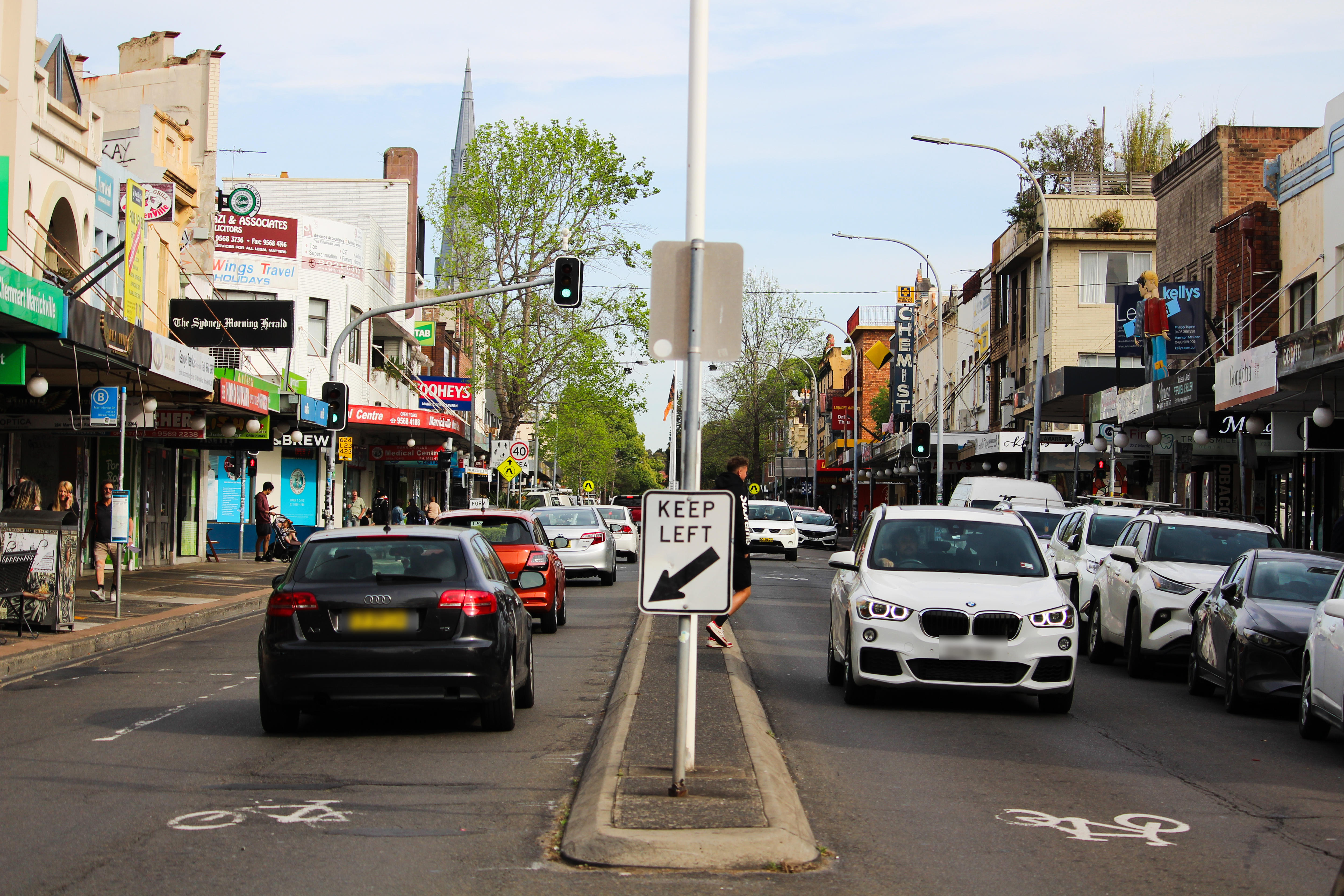 Marrickville Road in Marrickville, Sydney.