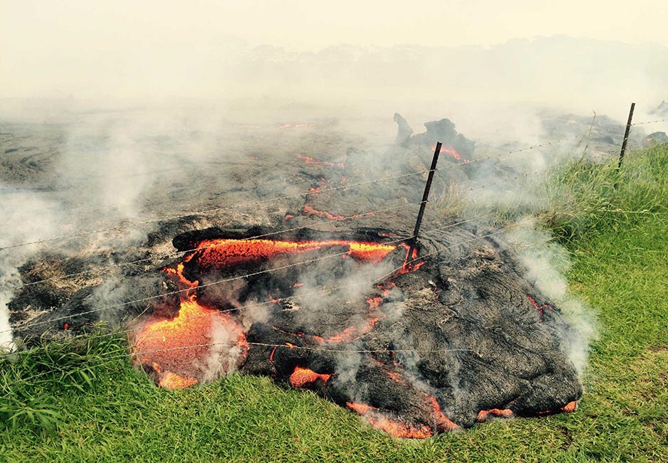 Lava on property