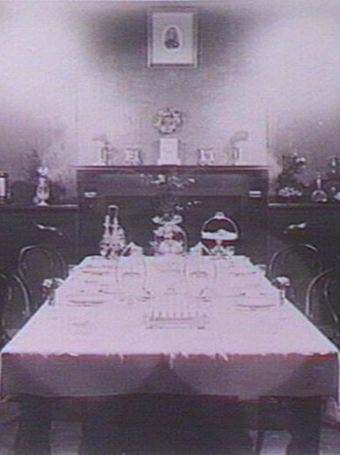The dining room which was lit from the first hyrdo-electric plant.