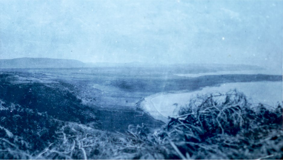 A view south from a Turkish trench at Gallipoli, overlooking Brighton Beach