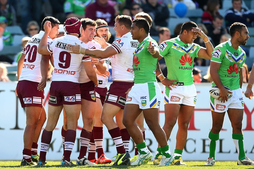 Sea Eagles congratulate Lyon for first of two tries