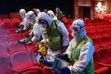 South Korean workers fumigate theatre for MERS