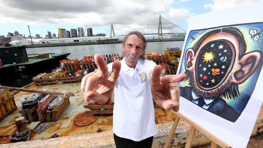 Reg Mombassa and his artwork Cranium Universe, the inspiration for Sydney's 2013 New Year's Eve fireworks