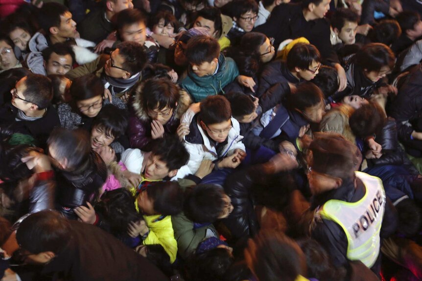 A view of the Shanghai New Year's Eve stampede