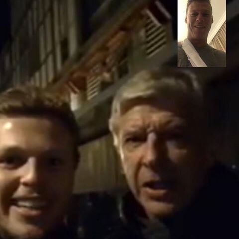 Lachlan and Ben with Arsene Wenger