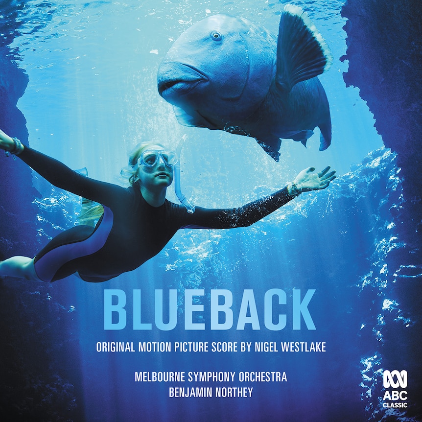 Cover art for the original motion picture score for Blueback, composed by Nigel Westlake