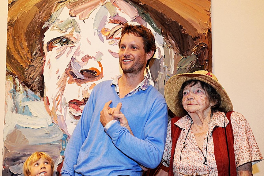 Ben Quilty with Margaret Olley