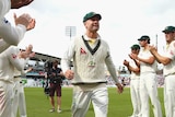 Michael Clarke leaves the field for the last time
