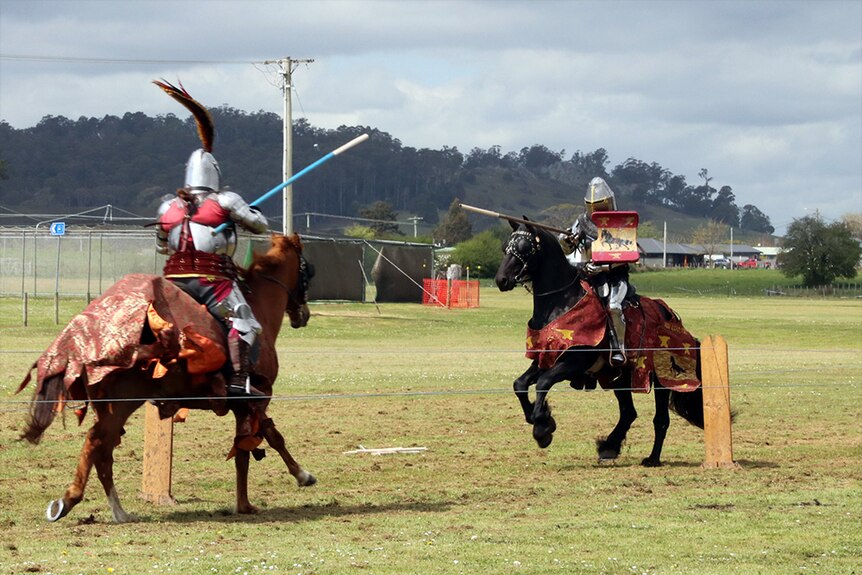 Jousting at the Tasmania Medieval Festival