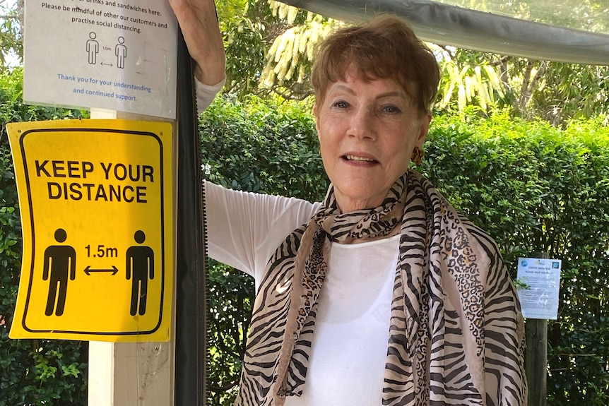 Carol Palmer outside a hospital