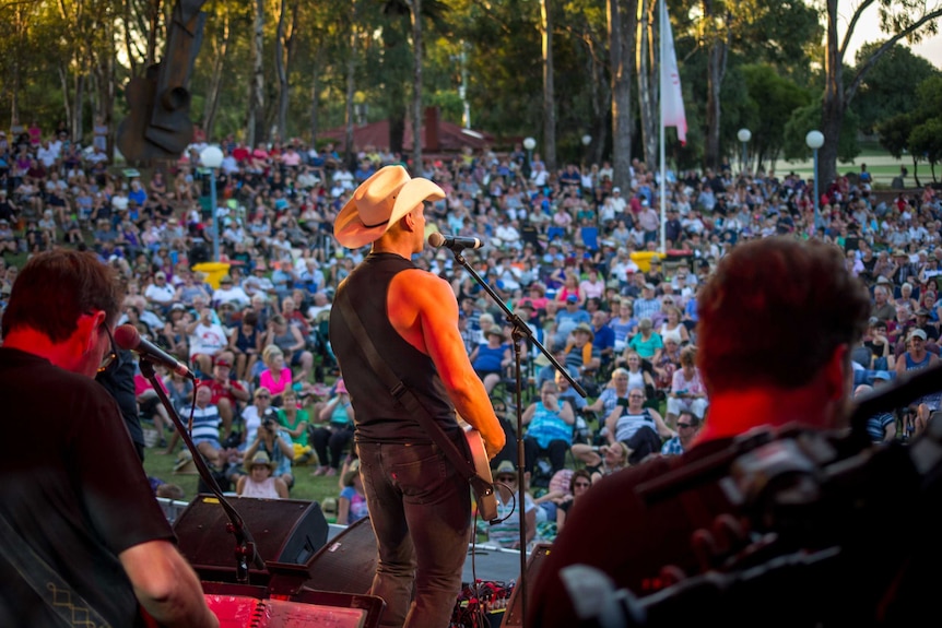 Star Maker finalist Brook Chivell from QLD performs before Tamworth festival crown