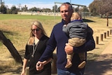 Adam Giles, with partner Phoebe and son Robert