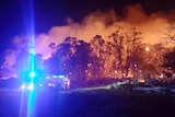Fire crews battling Central Highlands fire, January 2019.
