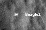 A photo of the UK space probe Beagle 2 found on Mars