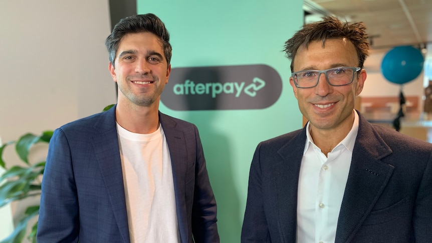 Cofounders in Afterpay's Melbourne office in February 2021. 