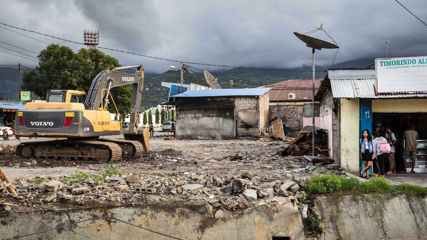 Bulldozer in Timor-Leste