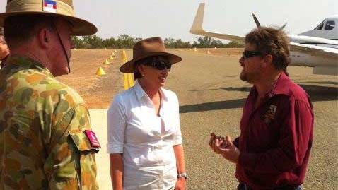 Ms Bligh arrived in Georgetown yesterday to inspect the damage caused by Cyclone Yasi.