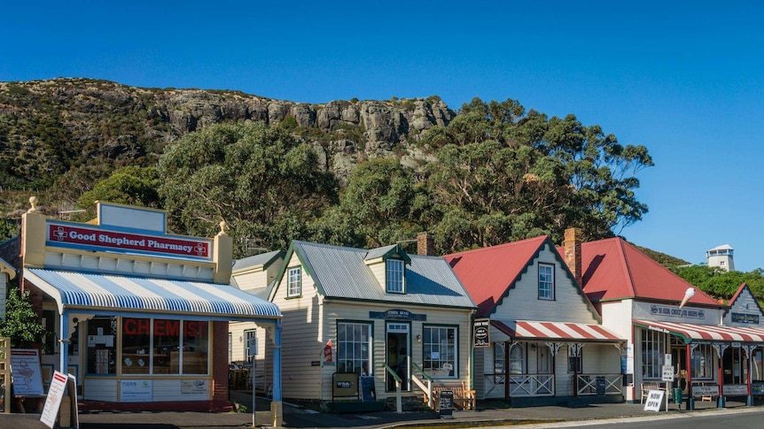 Historic shops in Stanley, Tasmania