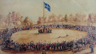 Charles Doudiet's 'Swearing Allegiance to the Southern Cross' (Wikimedia Commons: Ballarat Fine Art Gallery)