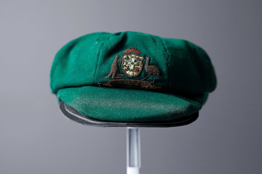 Sir Donald Bradman's first baggy green cap.