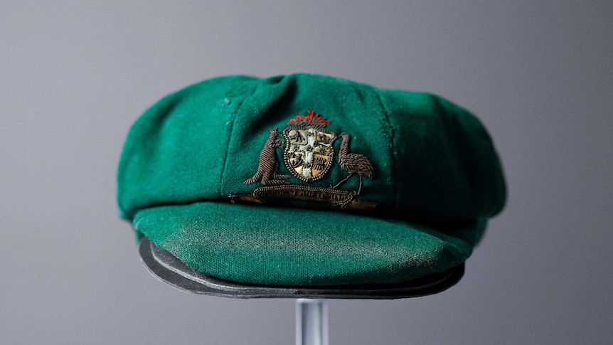 Sir Donald Bradman's first baggy green cap.