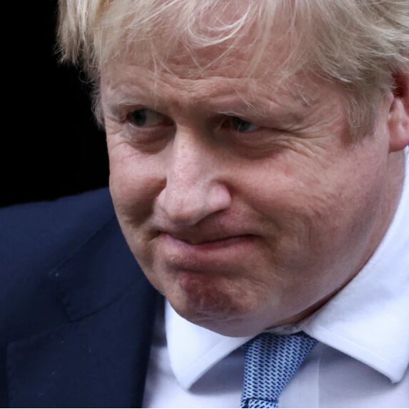 A close up of Boris Johnson.