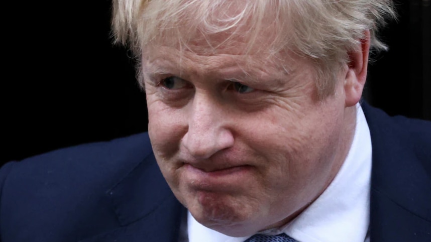 A close up of Boris Johnson.