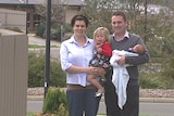Liberal Jamie Briggs and his family after the Mayo poll