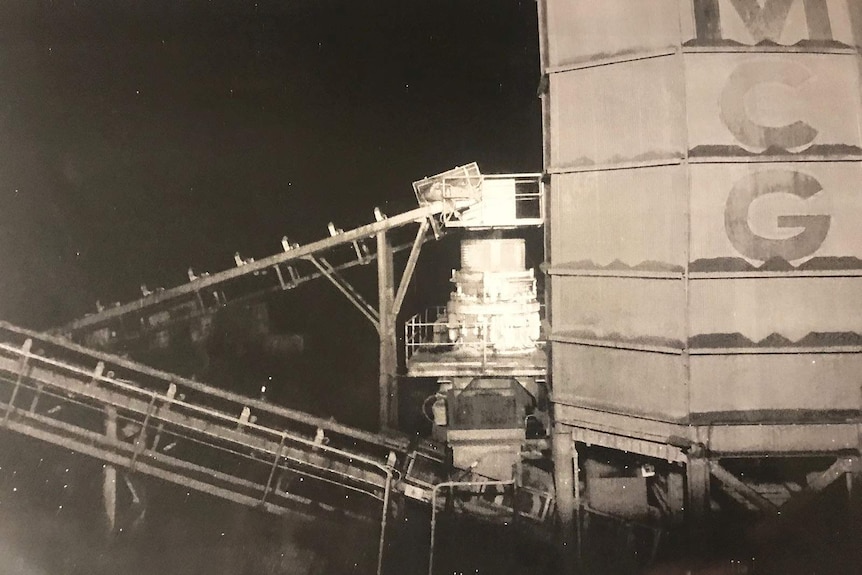 A quarry conveyor belt