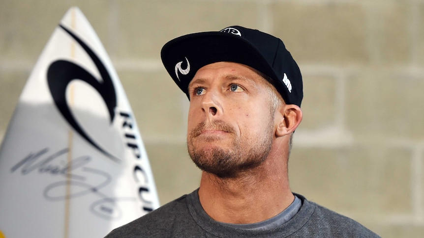 Mick Fanning speaks to the media in Sydney