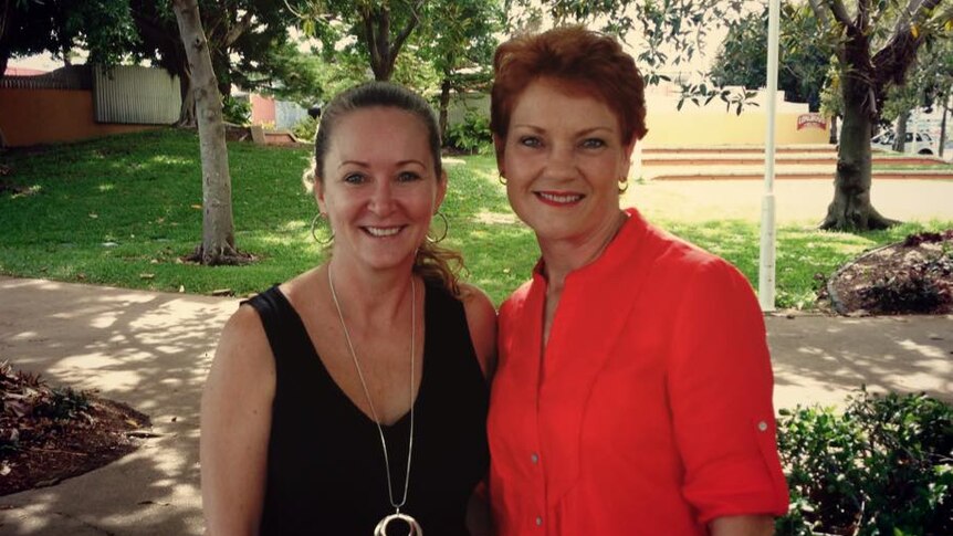Leanne Rissman with Pauline Hanson