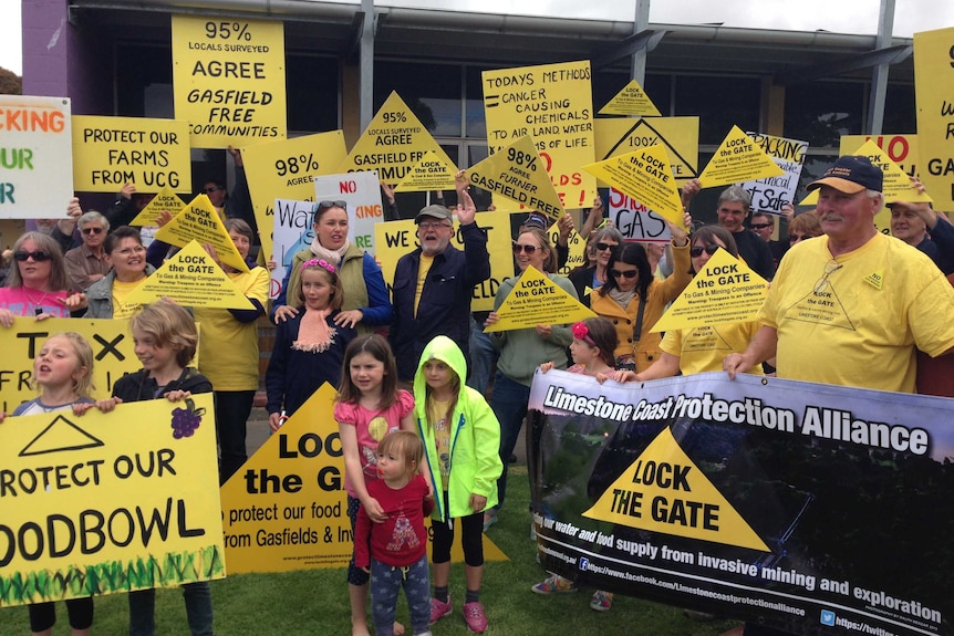 Fracking protest at Mount Gambier