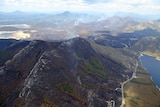 Burnt hills in south east Tasmania