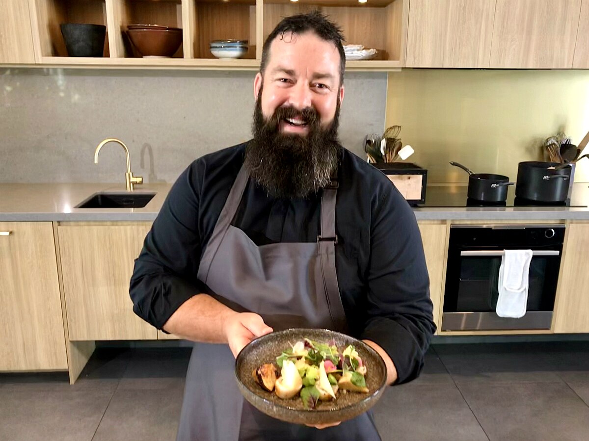 Zeb Gilbert showing off one of his delicious plates.