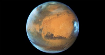 Mars seen through Hubble Telescope
