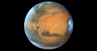 Mars seen through Hubble Telescope