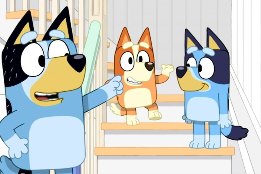 A screenshot from pilot episode of Bluey