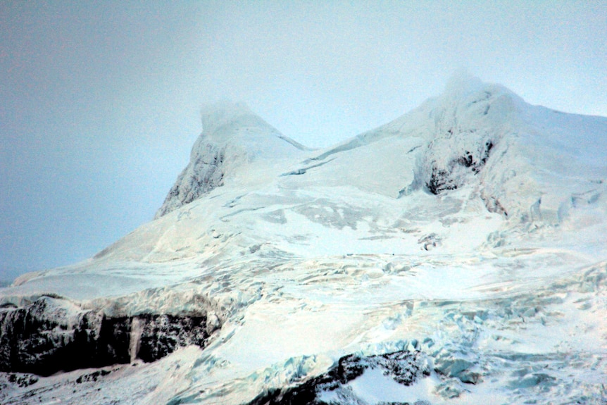 Icy peaks on Bouvet island