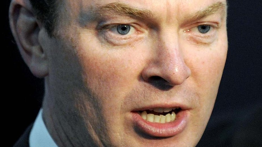 Christopher Pyne speaks to the media