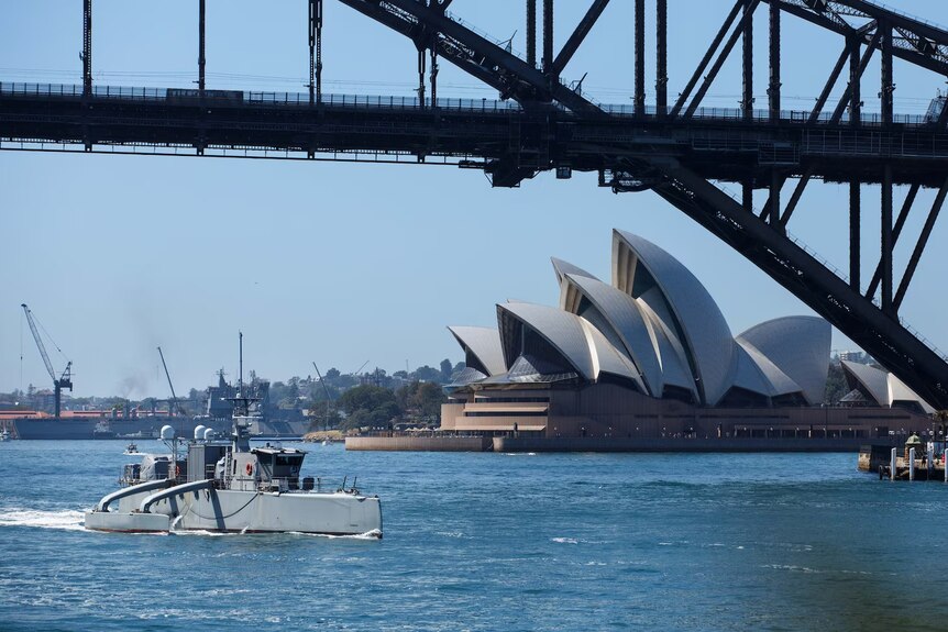 Unmanned surface vessel division arrives in Sydney.